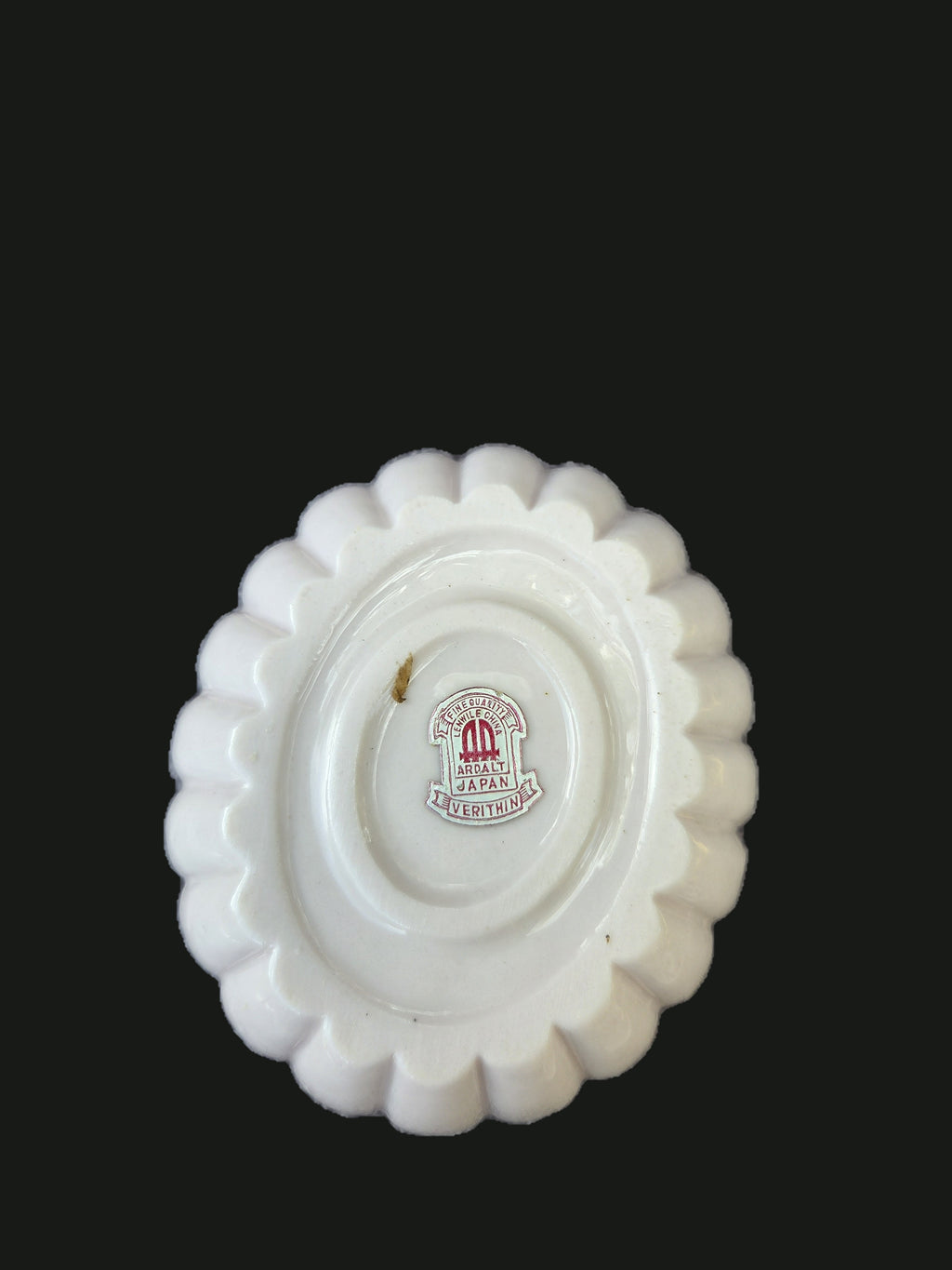 Vintage 1950s Lenwile China Ardalt Japan 'Verithin' Blush Pink Porcelain Rose Lidded Trinket Box — OGR-042 - OGR-042_3_Underside_Ardalt_Verithin_Label_nobg.jpg