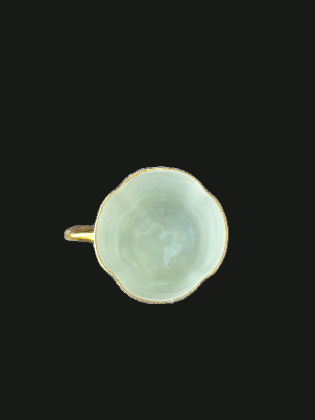 Antique c. 1891–1918 Victoria Carlsbad Austria Scalloped Four-Footed Porcelain Demitasse Cup — OGR-052 - OGR-052_3_Top_Scalloped_Rim_View_nobg.jpg